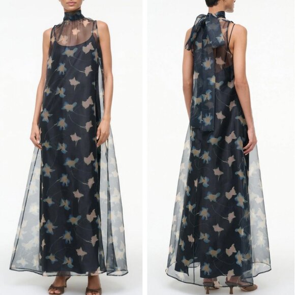 STAUD Dresses & Skirts - NEW STAUD Albee Maxi Dress Gown Botanical Shadows Floral Party Cocktail